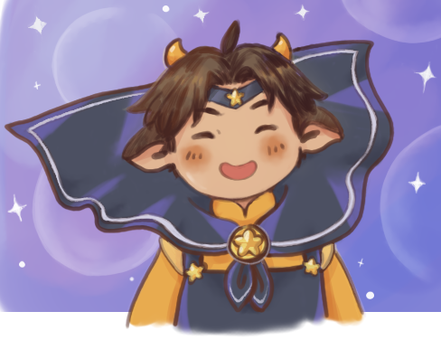 Aster dressed a little bit like a sailor scout