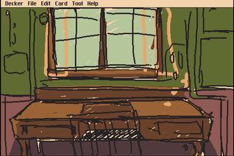 rough drawing of a desk