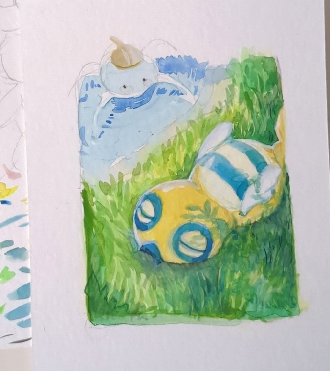 little painting of some pokemon