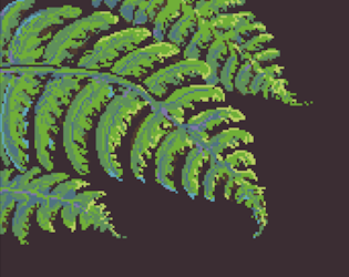 pixel art of a fern