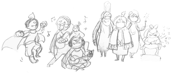 tiny scribbles of some spirit characters